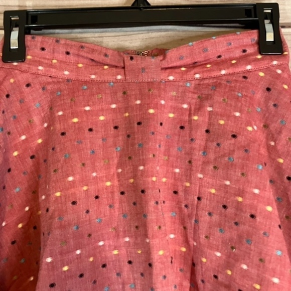 Modcloth Pink Multi Color Polka Dot A-line Circle Midi Skirt - Picture 2 of 8